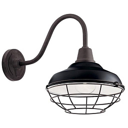 Pier 12" 1 Light Wall Light Black уличный настенный светильник 49990BK Kichler