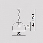 09038MM Kartell FL/Y SP дизайнерская люстра купольной формы коричневый — фото 3