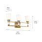 Rosalind 11.5" 3 Light Vanity Light Brushed Natural Brass настенный светильник 55147BNB Kichler — фото 10