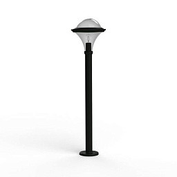 119014006 Roger Pradier Dallas садовый боллард с матовым плафоном на тёмной опоре