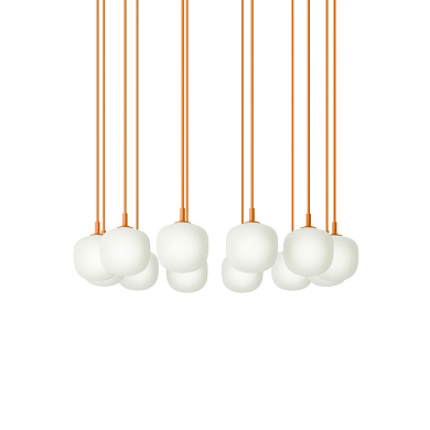 Rime Pendant Cluster подвесной светильник Muuto White / Orange - Ø 12 cm RIMCL12B0102