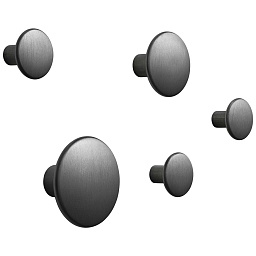 97219 Muuto Dots набор настенных металлических крючков черных 5 штук