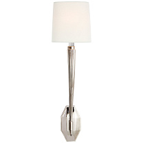 Ruhlmann Single Sconce полированный никель с льняным абажуром