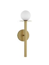 Opal Glass Brass Gold Metal LED G9 1x5 Watt 100-240Volt IP20 Bulb Excluded L: 12 W: 14 H: 45 cm