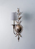 French Brass shown with 5.5 Fez in Natural Linen with Cream Card Lining