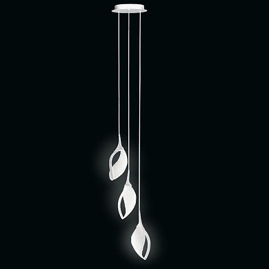 подвесной светильник с многоуровневыми стеклянными подвесами в форме лепестков