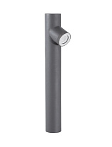 Dark Gray Aluminium Glass Diffuser LED GU10 1x10 Watt 220-240 Volt IP65 Bulb Excluded D: 8 W: 14.6 H: 60 cm