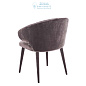 112068 Dining Chair Cardinale roche taupe velvet Eichholtz