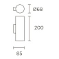 05-2759-DL-DL настенный светильник Leds C4 Pipe золотой