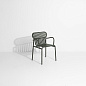 M0740318 WEEK-END Petite Friture Обеденный стул с подлокотниками садовый металлический зеленый — фото 1