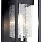 Mercer 12" 1 Light Wall Light Clear Seeded Glass Black уличный настенный светильник 59060BSL Kichler — фото 2