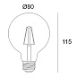 LED FILAMENT GL80 E27 8W 2700K Delta Light LAG — фото 1