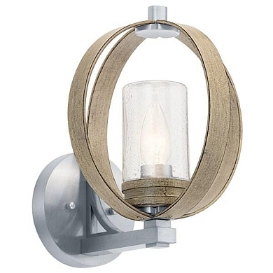 Grand Bank 13" 1 Light Wall Light Distressed Antique Gray and Brushed Nickel уличный настенный светильник 59066DAG Kichler