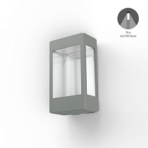Tetra N° 1; Clear polycarbonate Built-in LED 2700°K warm white SYM 12W; Metal grey