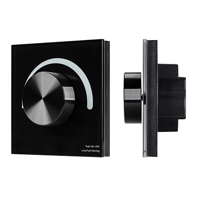 028109 Arlight Панель SMART-P37-DIM-IN Black (230V, 1.2A, TRIAC, Rotary, 2.4G)