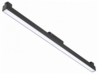 встраиваемый линейный трековый светильник чёрного цвета 48V