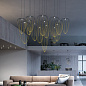 SPALYS43ANNILED Axolight Alysoid 43 SP LED люстра с бусинами антрацит; чёрный никель — фото 1