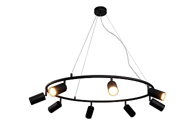 подвесной кольцевой светильник с цилиндрическими прожекторами