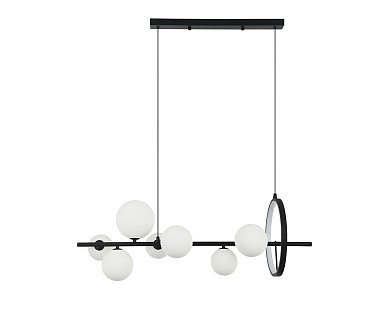 Люстра Kink Light Иона черный, плафоны белые матовые 07608-7A,19(01)