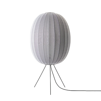 KWH65 SI FME Knit-Wit Made By Hand Напольный светильник с овальным абажуром серого цвета, средняя высота