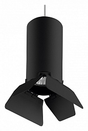 RP6487487 Lightstar Rullo подвесной светильник с лепестковым отражателем черного цвета