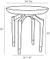 5652 Wagner Side Table Arteriors боковой стол