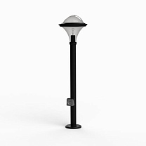 Dallas N° 8; Smoked polycarbonate E27 75W Plug; Dark black