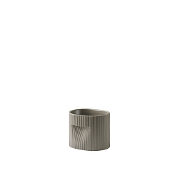 RIDPLA15A04 Muuto Ridge кашпо цилиндрическое серо коричневое 15 см