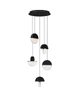 Triac Dimmable Clear & White Cloud Glass, Black Marble, Brass Gold Metal, Matt Black Metal Base LED 30Watt 220-240Volt 2168Lm IP20 2700K D:46 H:150 cm