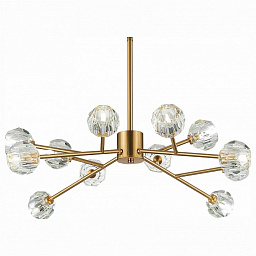SL1166.303.12 ST-Luce Romano подвесной светильник с несколькими прозрачными плафонами на лучевых держателях