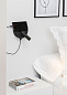 68468 Faro DUAS LED Black reader wall lamp with USB настенный светильник матовый черный