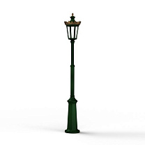 Louvre N° 9; one-piece clear glass Built-in LED 2700°K warm white 13W; British green