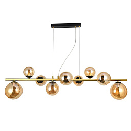 A2243SP-9PB Arte Lamp GEMINI подвесная люстра с девятью шаровыми плафонами золотистого цвета