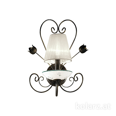 Kolarz Tiziana 3616.61.DA.21 настенный светильник черное золото ширина 23cm высота 30cm 1 лампа e14