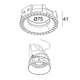 28500 0220 Delta Light OPTIONS аксессуар монтажное кольцо для скрытого светильника