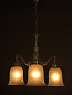 Classic Down Facing 3 Light Small Brass Chandelier люстра FOS Lighting L56-PLCrack-CH3