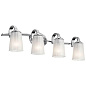 Oxby 30 Inch 4 Light Vanity Light with White Vetro Mica Glass Chrome настенный светильник 37517 Kichler — фото 1