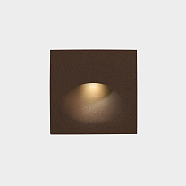 Recessed wall lighting IP65 Bat Square Oval LED 2.2W 2700K Brown 24lm