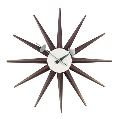 20125303 Sunburst Vitra Часы настенные лучевые коричневые