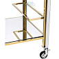 112404 Trolley Lindon pol ss gold finish set Eichholtz