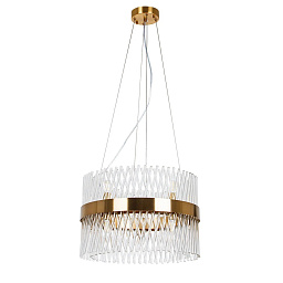 A1073LM-10PB Arte Lamp ACAPULCO подвесная люстра с двойным кольцом из стеклянных элементов
