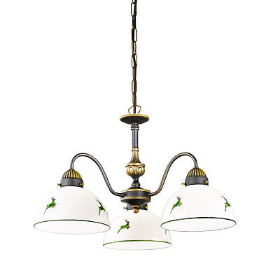 люстра на штанге с тремя плафонами