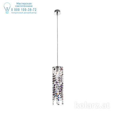 Kolarz PRISMA 1344.31MQ.5.KpTV подвесной светильник хром ø12cm макс. высота 85cm 1 лампа g9