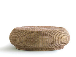 Bell + Bolla + Corallo Низкий круглый плетеный журнальный столик Gervasoni PID128168