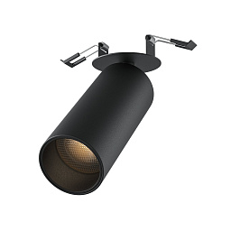C053CL-L12W3K-W-B Maytoni Focus встраиваемый потолочный светильник черного цвета с направленным светом