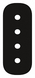 A740506 Arte Lamp Optima track 48V коннектор прямой черного цвета для магнитного шинопровода