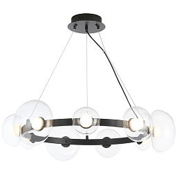 BOSQUE SP9 BLACK/TRANSPARENT Crystal Lux BOSQUE подвесная люстра кольцевой формы с матовыми рассеивателями