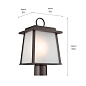 Noward 7.5" 1 Light Post Lantern Olde Bronze уличный светильник 59107OZ Kichler — фото 7