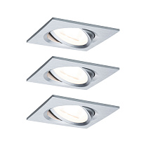 Downlight Nova 3-piece set Swivelling angular 84x84mm
