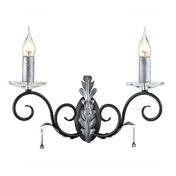 AML2-BLK-SILVER Elstead Amarilli двухрожковое настенное бра классического стиля с декоративными завитками
